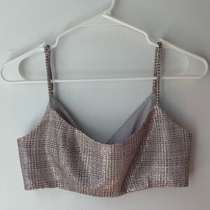 Sau Lee sequin crop top size 2